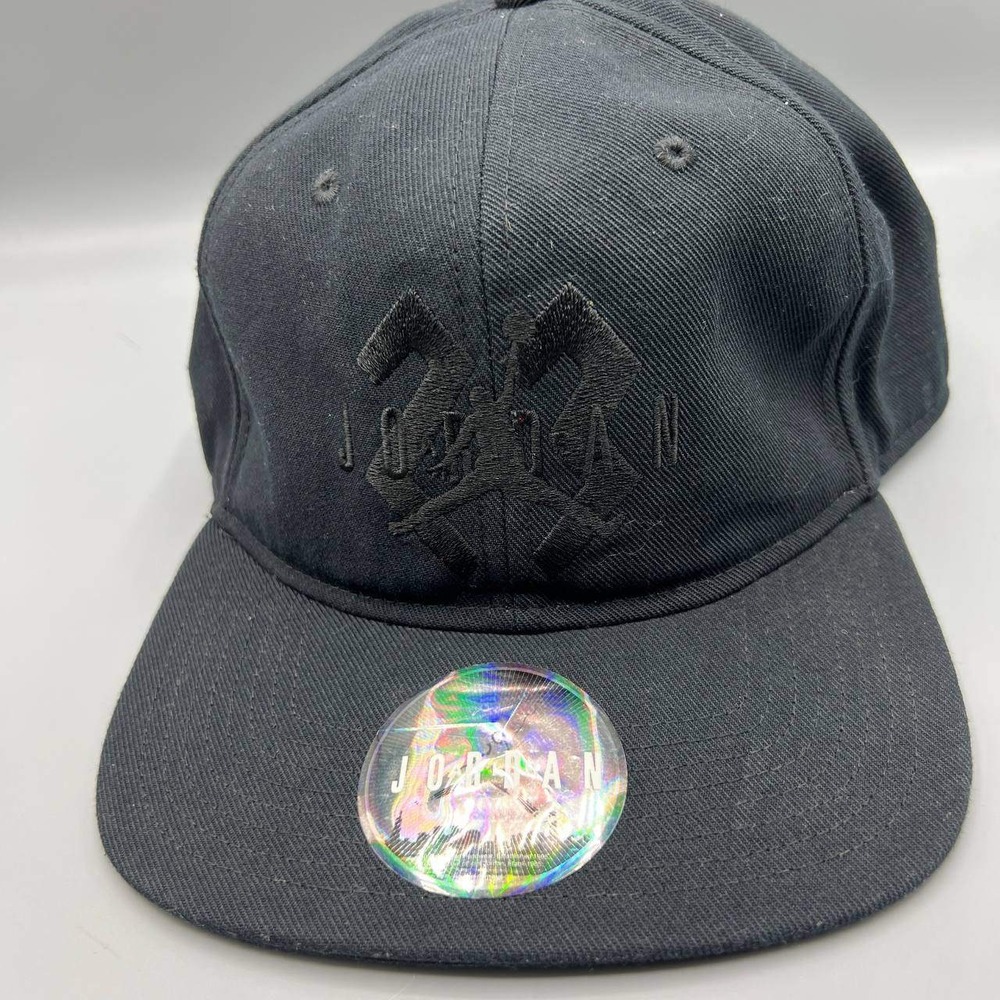 Air Jordan 23 Hat Men Black Embroidered Logo Jumpman Nike Snap Back Cap